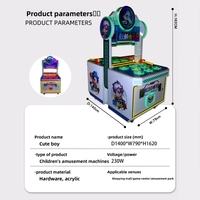 Machine de jeu d'arcade ludique pour enfants, à frapper les taupes, pour deux joueurs, au design attrayant