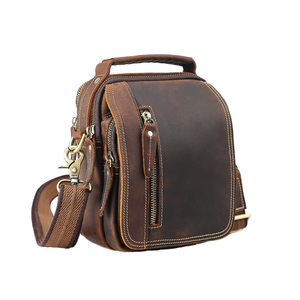 Sac messager vintage en cuir véritable durable de haute qualité CONTACT MB176 pour homme, design à rabat, sac bandoulière, sacoche 7,9 pouces - Product Image 1