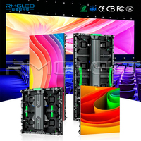 RMG-Pantalla LED de alto brillo P2.976 para alquiler de interiores, ángulo ajustable de ± 15 ° sin costuras para fondo de eventos, escenario, diseño de museo