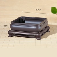 Pots de bonsaï carrés en plastique de conception classique de 18.9cm pour cactus et arbre succulents