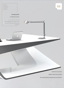 Bàn sơn hình đặc biệt hiện đại đơn giản nội thất văn phòng Ông Chủ bàn ghế kết hợp - Product Image 3