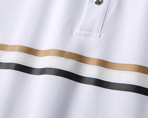 Camiseta Polo a Rayas de Moda Casual <span class=keywords><strong>HUGO</strong></span> 2025, Manga Corta para Hombre, Estilo Empresarial, Delgada, Transpirable, de Verano - Product Image 3
