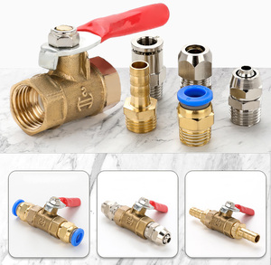 Van bi mini Laize, van điều khiển máy nén khí, phụ kiện máy bơm khí bằng đồng thau, đầu nối ren trong/ngoài, van kim nén nhanh - Product Image 3