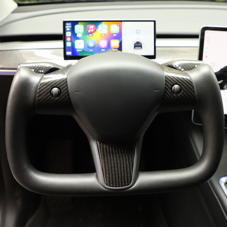 Vjoycar, 360 градусов, рулевое колесо из углеродного волокна для Tesla, модель 3 Y, высокопроизводительные аксессуары для модификаций руля автомобиля