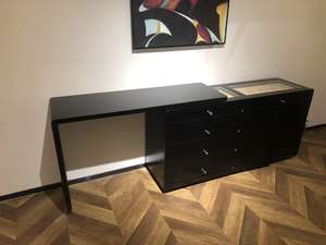 Mesa de Maquillaje Moderna de Alta Calidad <span class=keywords><strong>con</strong></span> <span class=keywords><strong>Espejo</strong></span>, Estilo Wabi-Sabi, para Hogar u Oficina, Mueble para Sala de Estar, en Negro, Blanco y Rosa - Product Image 5