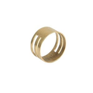 Anillos de acero inoxidable para la fabricación de anillos, accesorios de joyería de metal redondos J03, diseño de bucle abierto y cerrado chapado. - Product Image 5
