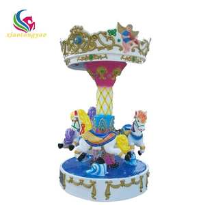 Carrusel de Caballos Eléctrico Operado con Monedas, de 3 Plazas, Equipo de Diversión para Niños Xiaotongyao C21, Metal y Plástico - Product Image 3