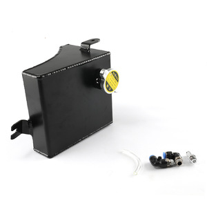 Expansion Tank Aluminum Black Silver For S13 S14 <b>S10</b> 240SX 180SX Retrofit Upgrade Screw On Mounting - Product Image 1
