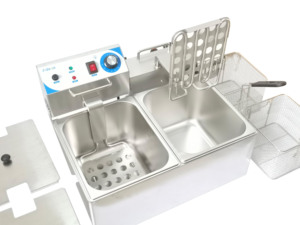 Nồi chiên sâu điện không cần lắp ráp giỏ rắn thương mại nồi chiên sâu 8L - Product Image 4