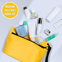 Pochette étanche en PVC 3L avec fermeture à fermoir pour tous les articles de toilette, voyages et plage