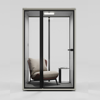 Cabine de réunion mobile pour 1 à 2 personnes Petites cabines téléphoniques privées modernes Cabine de bureau préfabriquée Cabine sonore vocale Bureau