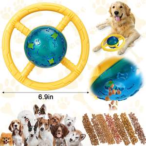 Volanti lampeggianti giocattolo Puzzle per animali domestici 3 in 1 trattamento interattivo dispensazione allenamento Doy Chew giocattoli per la pulizia dei denti - Product Image 2