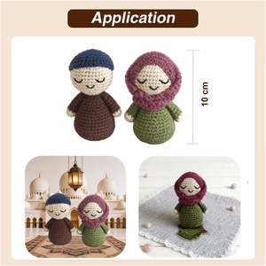 Kit de Ganchillo Uncinetto para Principiantes, <span class=keywords><strong>Amigurumi</strong></span>, <span class=keywords><strong>Muñeca</strong></span> DIY, Regalo de Ramadán, Juguete Islámico con Hiyab, <span class=keywords><strong>Muñeca</strong></span> Musulmana - Product Image 2