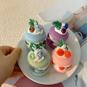 Bougies <span class=keywords><strong>d</strong></span>'aromathérapie en gros, style macaron, parfumées, en <span class=keywords><strong>cire</strong></span> <span class=keywords><strong>de</strong></span> soja, pour la <span class=keywords><strong>d</strong></span>écoration intérieure et les cadeaux <span class=keywords><strong>de</strong></span> Noël, très populaires - Product Image 1