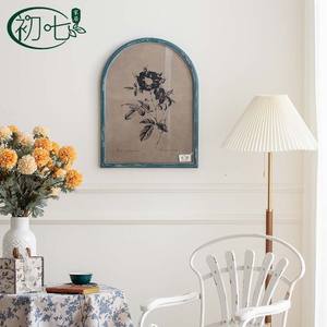 Tableau mural floral peint à la main avec cadre pour la décoration d'entrée et de chambre - Product Image 3