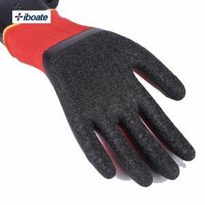 Vente en gros d'usine-Article Gants de sécurité au travail Gants résistants à l'usure Nylon froissé antidérapant suspendu Travail trempé en caoutchouc - Product Image 3