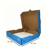 Boîte à pizza personnalisable en carton ondulé robuste, fabriquée à partir de matériaux recyclés biodégradables et respectueux de l'environnement, impression offset pour l'alimentation