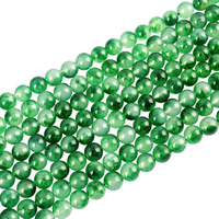 Perles rondes en agate synthétique bleu-vert, perles en pierre turquoise, 4-12 mm, perles polies pour la fabrication de bijoux faits à la main, bracelets