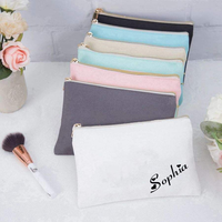 Petite pochette écologique avec logo personnalisé, mini sacs à maquillage, sac à cosmétiques en toile de coton