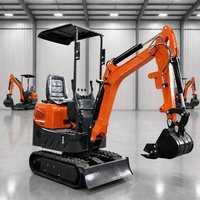Livraison gratuite, mini-excavatrice de 1,2 tonne, moteur Kubota, excavatrice sur chenilles, petite excavatrice, CE EPA, directement de l'usine, garantie de 2 ans