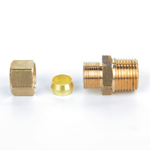 Raccord mâle à compression en laiton sans plomb SAE, pour liquides basse pression, construction forgée, pour carburant, gaz, eau, huile, certifié NSF - Product Image 2