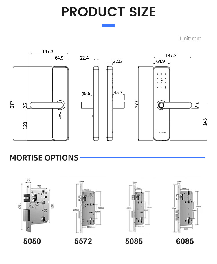 Locstar Security Free Shipping Airbnb Home Cerradura Digital Gold Color Smart Door Lock Work With Alexa For Apartment Buildings · image 5