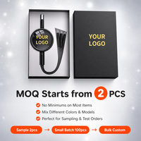 Cadeaux promotionnels d'entreprise en gros, câble USB portable moderne, boîte cadeau personnalisable, impression UV, logo personnalisé, souvenirs