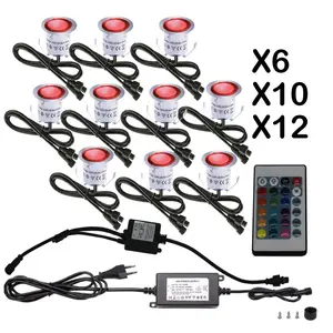 Kits d'éclairage LED de pont dans le sol, éclairage de paysage extérieur à basse tension pour jardin, cour, marches, escalier, Patio, sol, cuisine