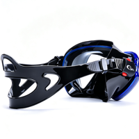 Masker Selam OEM Kaca Tempered dengan Pelindung Silikon Cair, Universal untuk Freediving Profesional, Jernih, Bebas BPA, Ramah Lingkungan