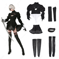 Costume de cosplay, jupe justaucorps avec bandeau, leggings, robe de cosplay pour femmes