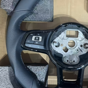 Volant en cuir pour Volkswagen <span class=keywords><strong>Golf</strong></span> 4 5 6 <span class=keywords><strong>6R</strong></span> 7 7.5 8 MK4 5 6 7 7.5 8 7 R GTI GTD GTE Variant R-Line - Product Image 2