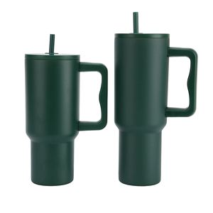 Double Wall H4.0 Handle Car <b>Travel</b> Tumbler 40oz <b>Mug</b> <b>Lid</b> Straw Anti-Slip OEM ODM Custom Color - Product Image 4