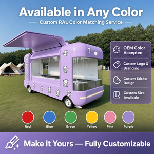 Food Truck Angolare Giallo di Alta Qualità, Carretto <span class=keywords><strong>Mobile</strong></span> per <span class=keywords><strong>Caffè</strong></span>, Cucina Aerodinamica per Street Food, BBQ, Dolciumi, Patatine e Altri Prodotti - Product Image 4