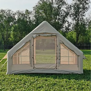 充气帐篷OEM/ODM户外野营6.6平方米大空间棉脊帐篷营地帐篷批发