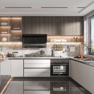 Venda quente moderno Design escuro cinza laca cozinha armários para venda - Product Image 5