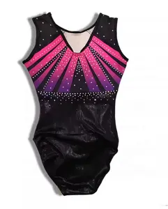 New gymnastics competition leotards spandex leotard for girls