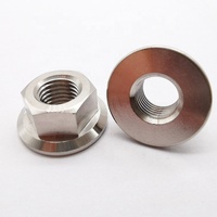 Écrou à bride hexagonale en titane Ti-6Al-4V M5 M6 M8 M10 M12 BJCJTi usiné CNC haute résistance ASTM B348 pour applications automobiles et mécaniques