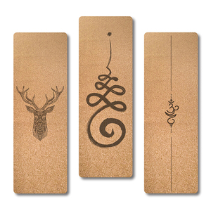 Tappetino da <span class=keywords><strong>Yoga</strong></span> in sughero personalizzato o Standard Eco Palm <span class=keywords><strong>Bodhi</strong></span> Buddha Mandala personalizzato con tracolla - Product Image 1