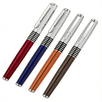 Cadeau d'affaires de luxe, stylo à bille et à encre gel en métal laiton personnalisé, design sur mesure, coffret avec logo personnalisé
