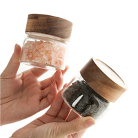 WeWood – récipient de stockage scellé pour épices, couvercle à vis en Acacia, pot en verre, couvercle en bois