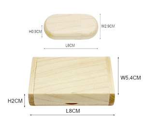 Memoria USB de madera de 64 <span class=keywords><strong>GB</strong></span> con logotipo personalizado grabado - Product Image 1