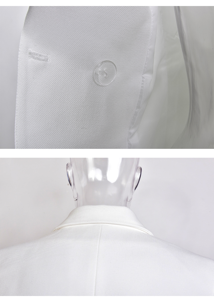 Classic Design Quality Double Breasted Buttons Lady Office Wear Winter Women White Tweed Blazer