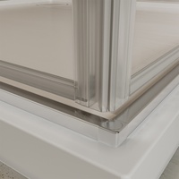 Cabine de douche avec porte battante de style moderne certifiée CE, verre trempé de 6 mm, cadre en aluminium chromé