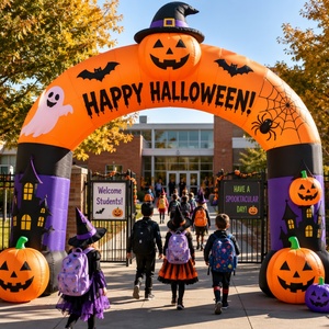 Large Size Halloween Inflatable Pumpkin Model Outdoor Decoration Lighted Blow up Yard Decor - Product Image 4