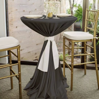 Nappe ronde blanche personnalisée de 108 pouces, nappe en satin lavable, nappe décorative pour mariage, fête, banquet