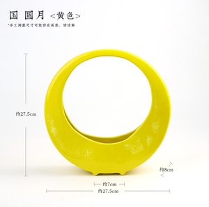 Produit dans le pays pleine lune <span class=keywords><strong>poterie</strong></span> gratuite pot de fleur <span class=keywords><strong>atelier</strong></span> vase à fleurs décoration simple salon ornements de table - Product Image 5