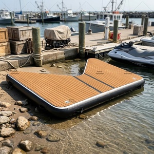 Plateforme flottante gonflable en EVA pour jet <span class=keywords><strong>ski</strong></span>, type ponton en V, en teck, pour quai de bateau - Product Image 2