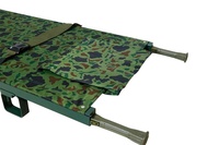 Brancard médical pliant en acier inoxydable et aluminium, manuel, pour le champ de bataille et le camping