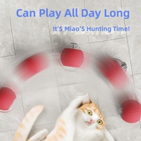 Jouet pour chat, divertissement autonome, soulagement de l'ennui, balle intelligente automatique électrique roulante en gel de silicone, pas d'installation requise