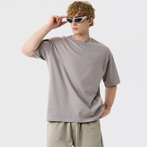 Camiseta Personalizada con Cuello Grueso, 230gsm, 260gsm, 300gsm, Corte Recto, Oversize, Impresión Digital, 100% Algodón para Hombre - Product Image 4